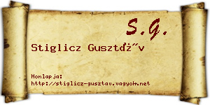 Stiglicz Gusztáv névjegykártya